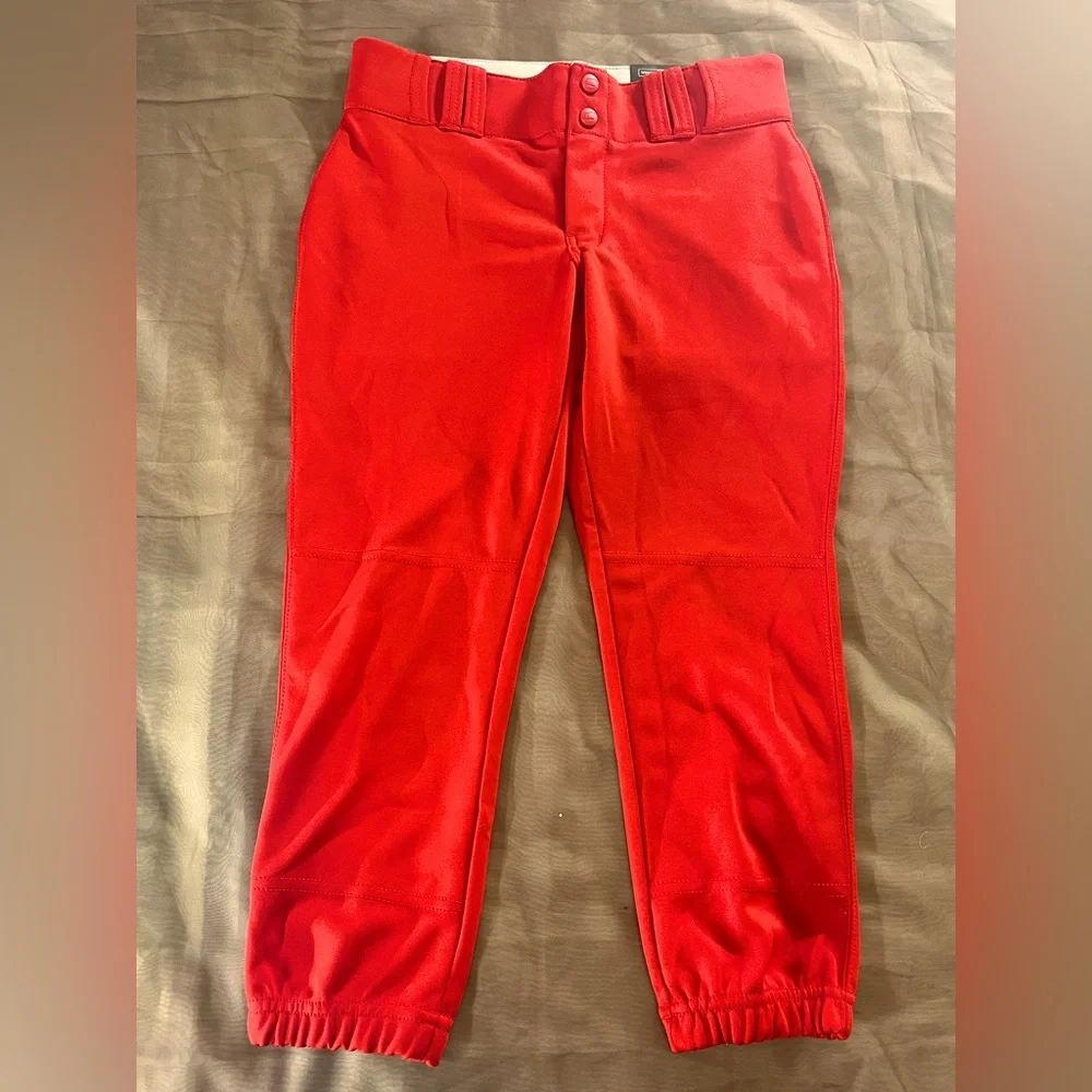 Red Athletic Softball Pants - Picture 1 of 6